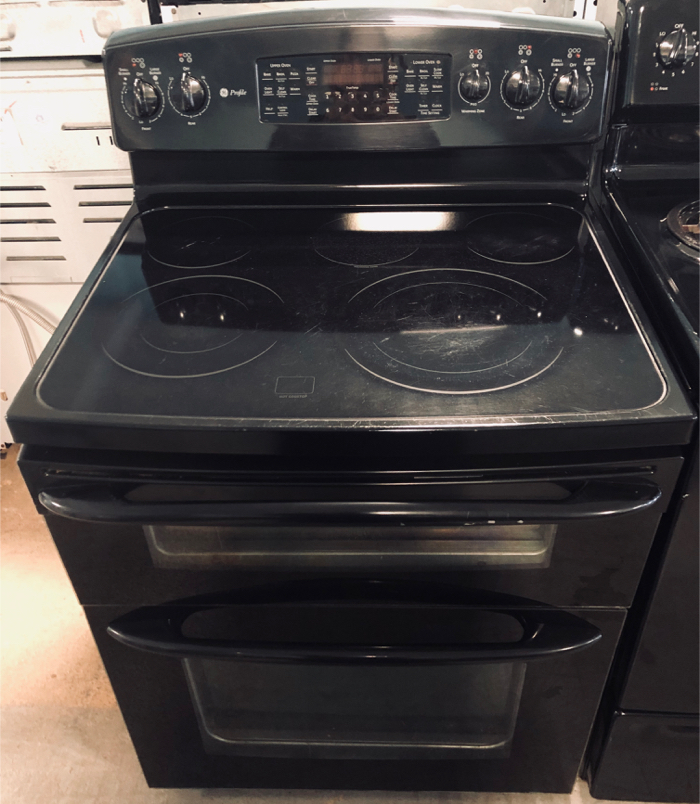 Photo GE double oven glass top 10% off