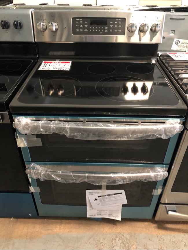 Photo New GE stainless steel double oven glass top 10% off