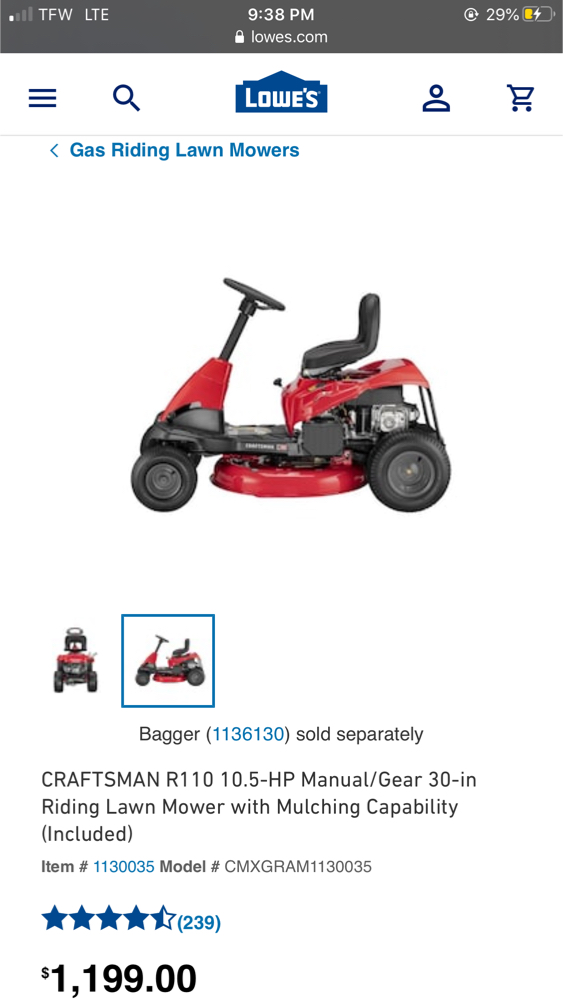 Craftsman Riding Lawnmower Parts For Sale ForSale.Plus